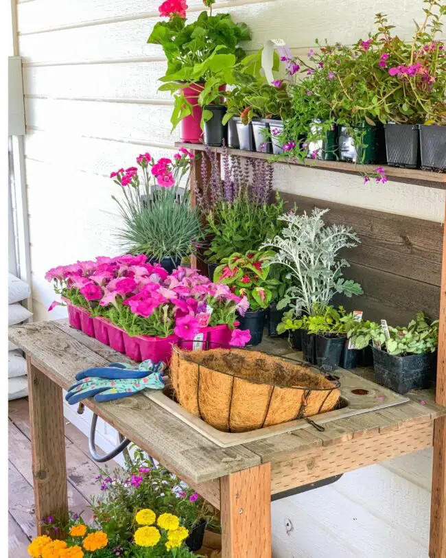 Functional Bench Accented By Floral Detailing