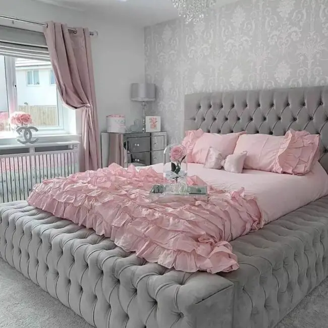 Chic Pink and Gray Design Fusion