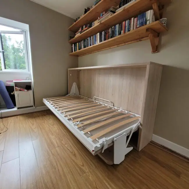 Convertible Wall Bed with Shelving