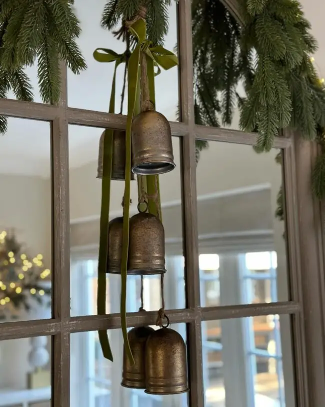 Vintage Bells with Fresh Greenery