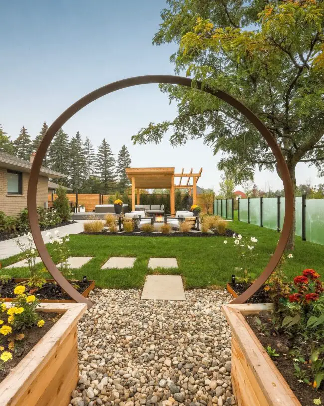 Circular Garden Frame Sculpture