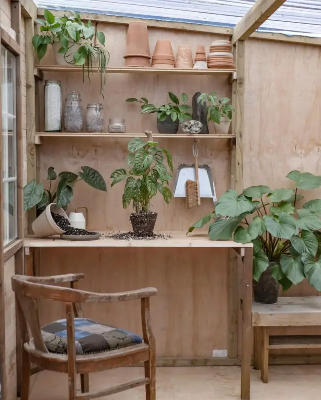 Elegant Greenhouse Bench With Understated Simplicity