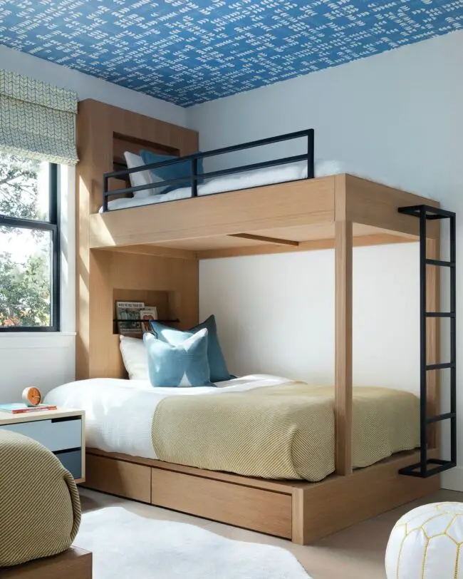 Brightly Colored Contemporary Bunk Bed Design