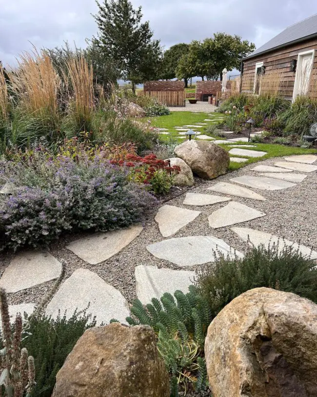 Rustic Stone Walkway for Charming Gardens