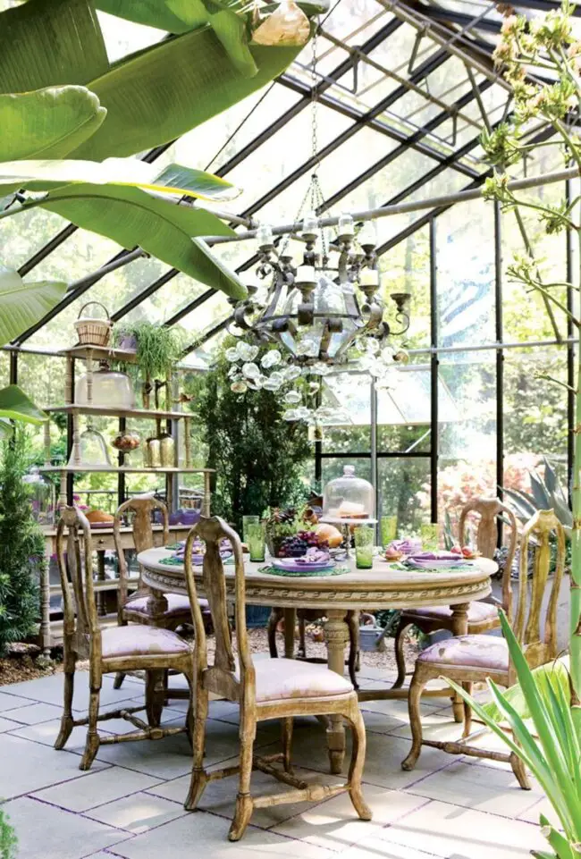 Charming Sunroom with Rustic Garden Vibes