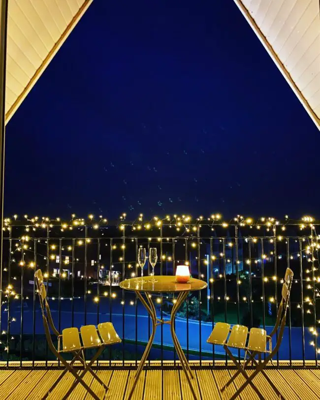 A Romantic Balcony Dinner Under the Stars