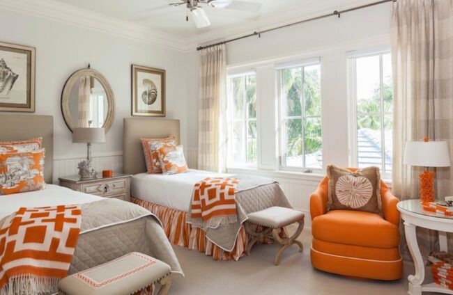 Citrus Escape in Bright Twin Room