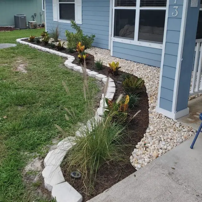 Curved Edges with Stone Landscapes