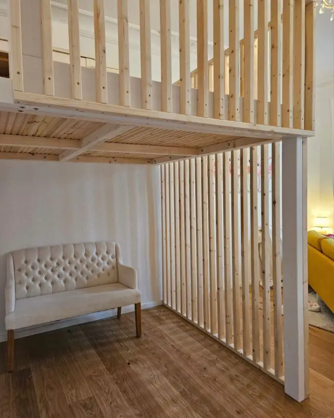 Cozy Loft Bed with Lounge and Relaxation Area