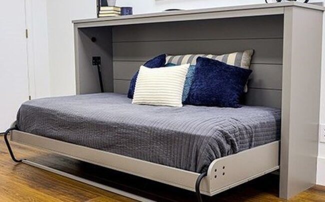 Low-Profile Murphy Bed Optimized for Small Rooms