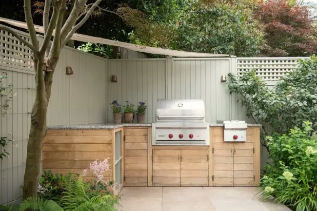 Sleek, Modern Rustic BBQ Area