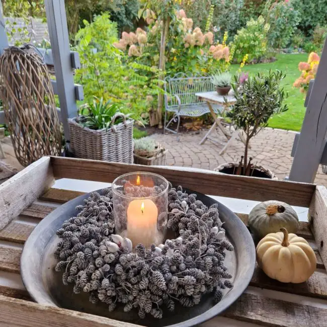 Inviting Autumn Candle Display for Home