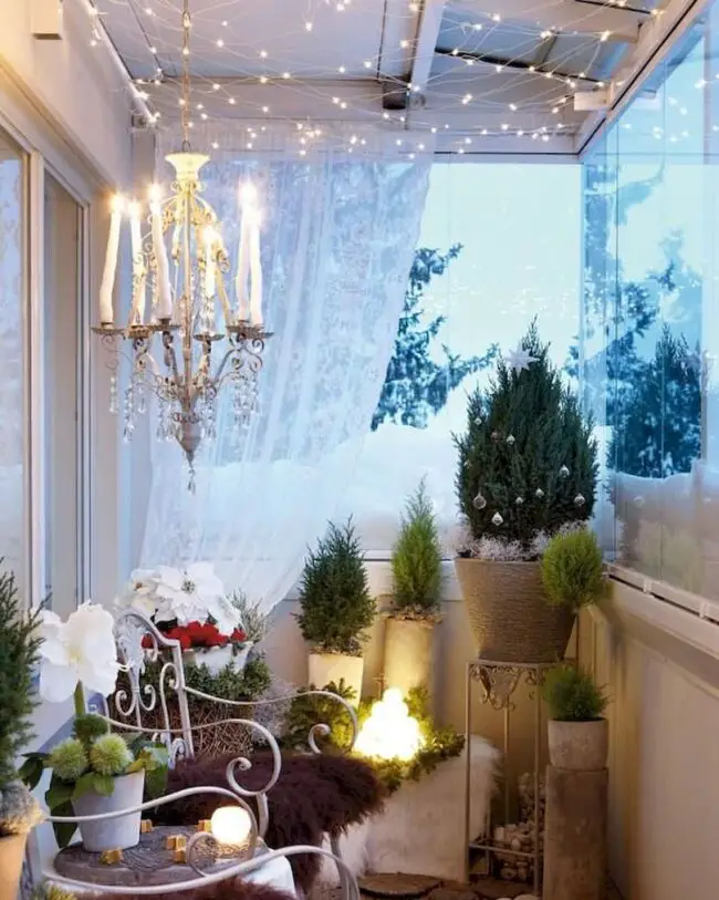 A Soft & Elegant Winter Balcony Look