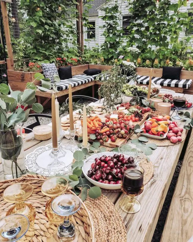 Harvest-Inspired Rustic Garden Grazing Table