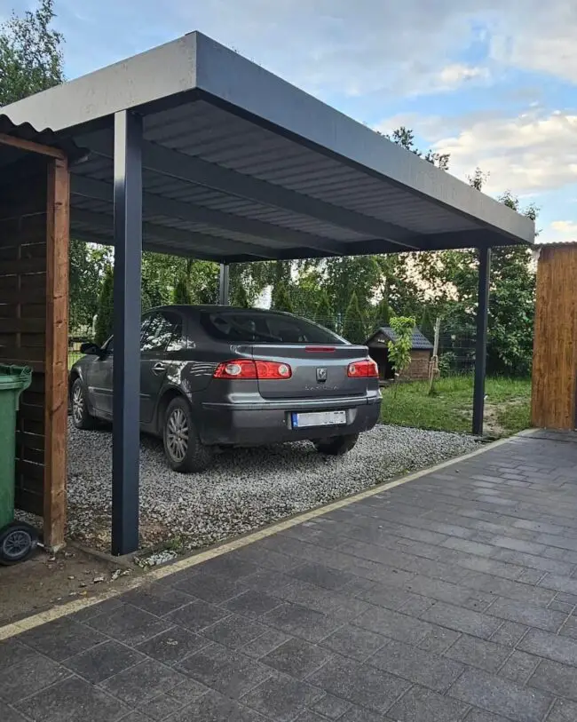 Modern Carport Featuring A Flat, Minimal Roof