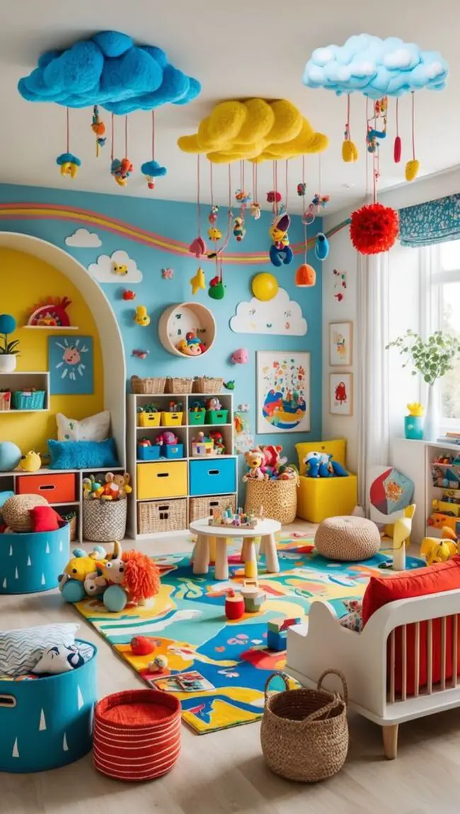 Energetic Themed Playroom with Lively