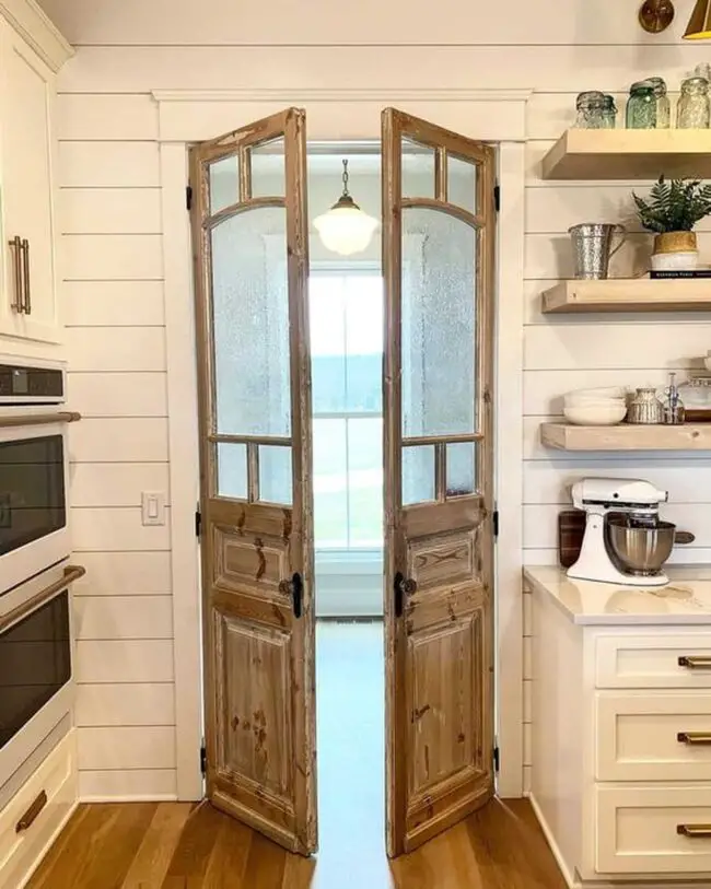 Rustic French Double Doors with Charm