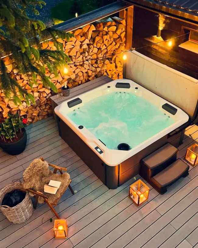 Intimate Rustic Jacuzzi