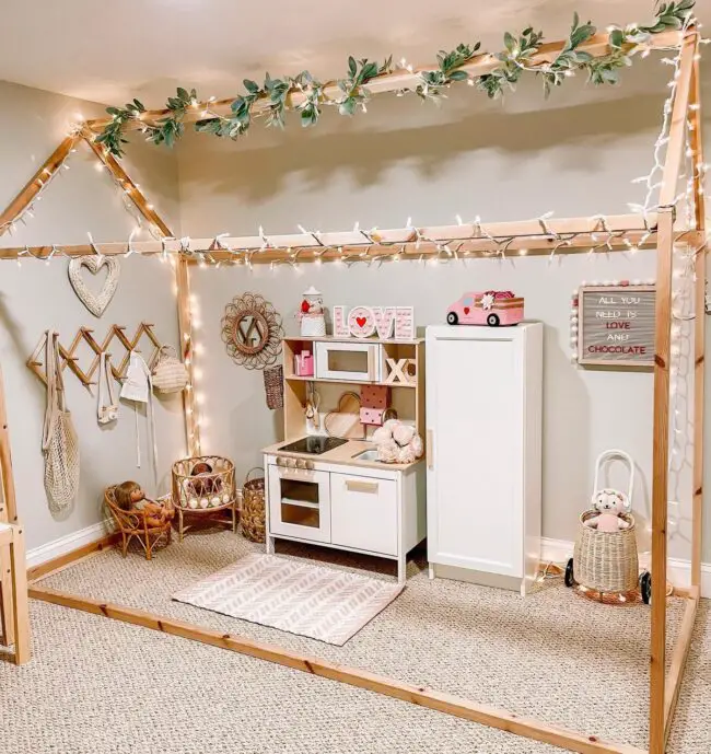 Charming Indoor Play Tent with Rustic Flair