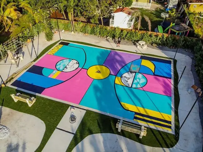 Vibrant Art-Inspired Court Design