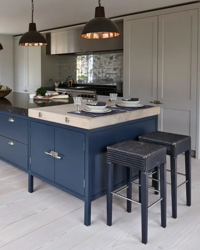 Navy Industrial Style with Subtle Charm