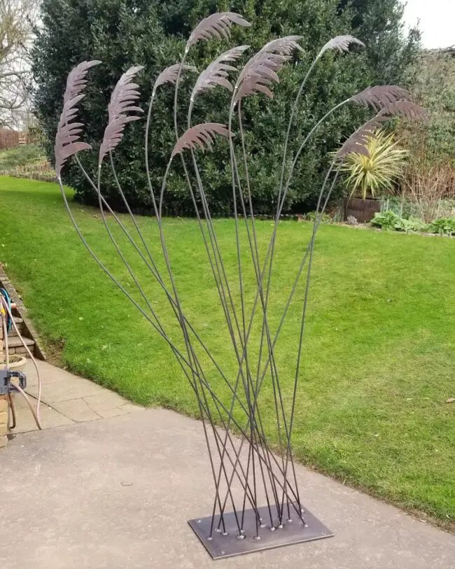 Flowing Metal Grass Sculpture