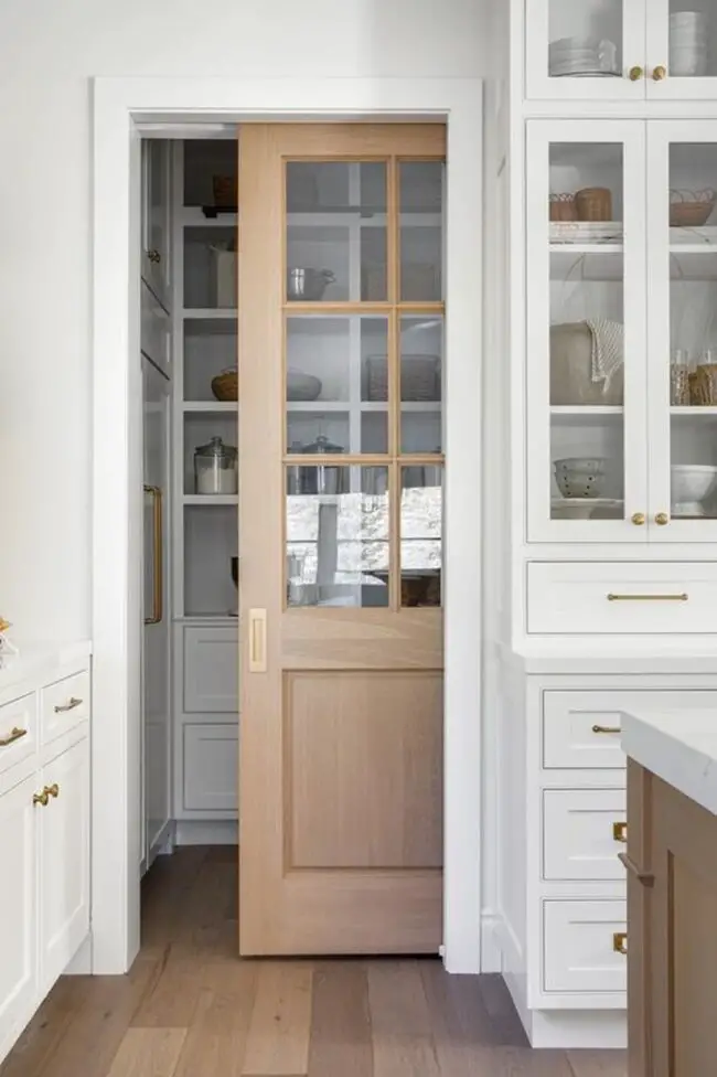 Modern Pantry with Sliding Door Feature