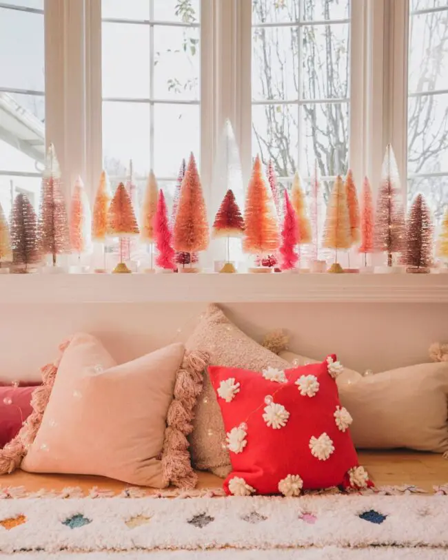 A Playful & Colorful Holiday Window Scene