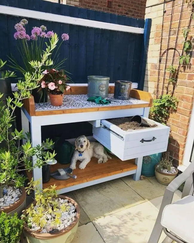 Multipurpose Potting Bench With Drawer Storage