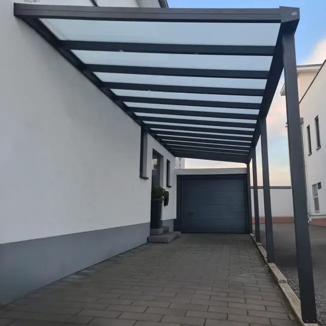 Contemporary Glass And Metal Carport