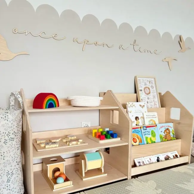 Charming Storybook Cottage Play Shelf