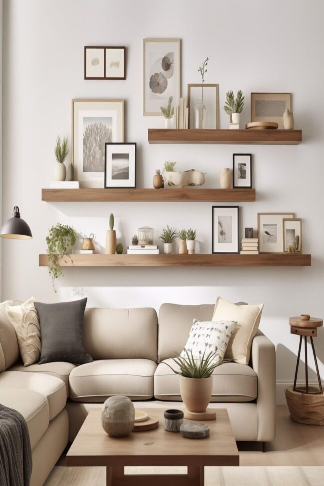 Floating Shelves for a Clean, Modern Look