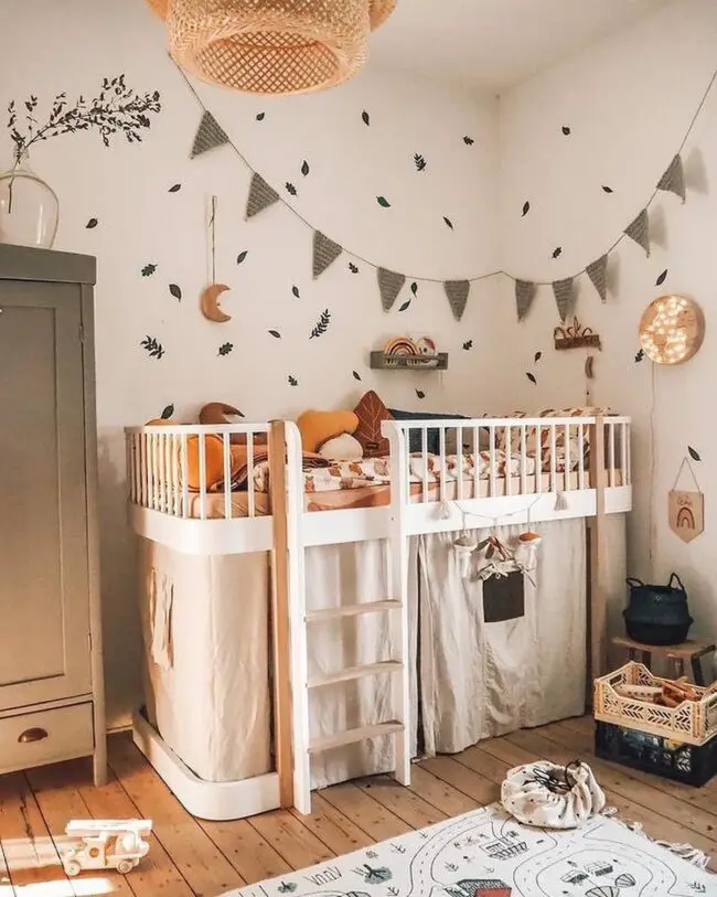 Kid-Friendly Loft Bed with Play Area