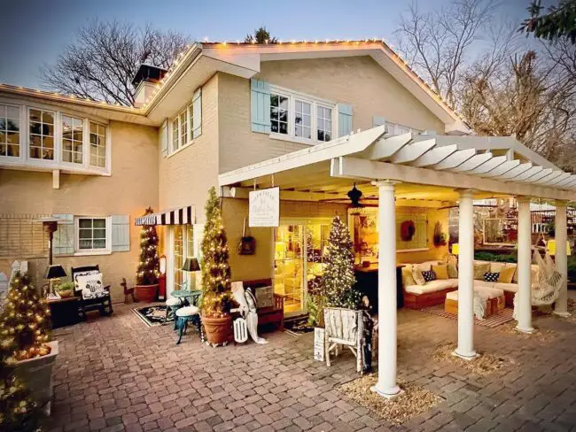 An Outdoor Living Space with Festive Details