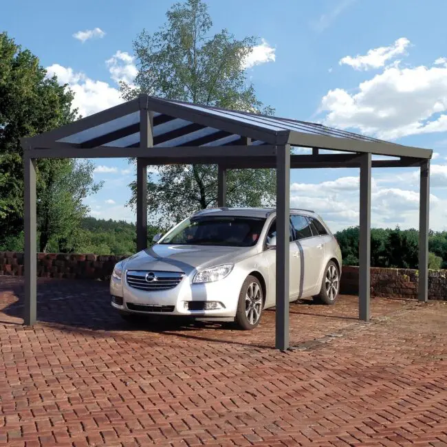 Modern Freestanding Carport With A Metal Roof