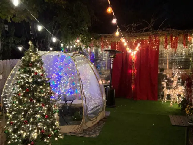 A Winter Wonderland Entrance with Snowy Accents