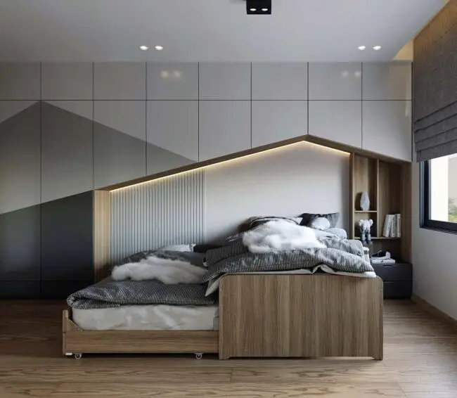 Modern Storage Bed with a Unique Design