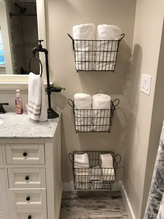 Farmhouse-Inspired Wrought Iron Towel Holders