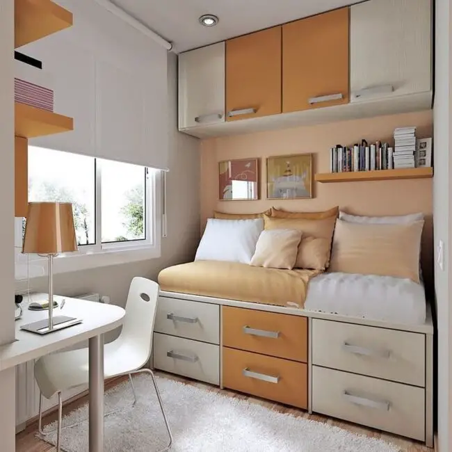 Compact Living with a Storage-Focused Bed