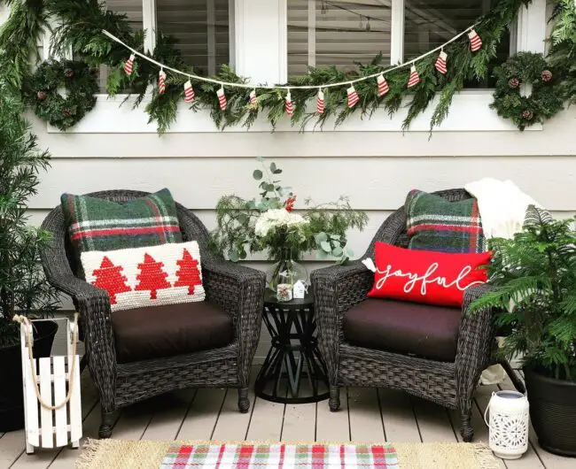 A Front Porch Retreat with Festive Cheer