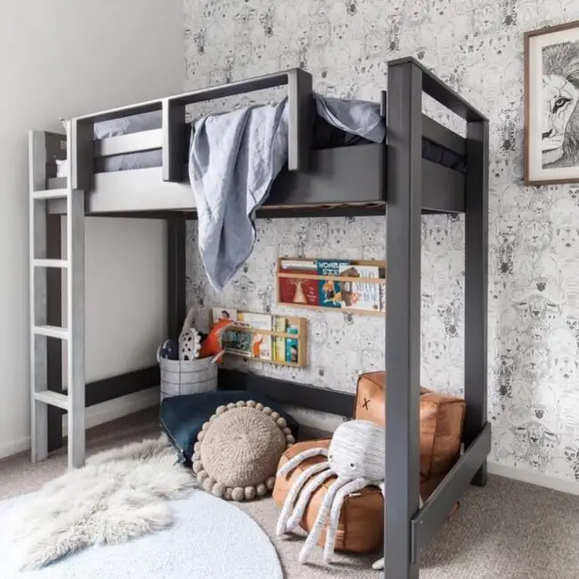 Playful Minimalist Loft Bed Design