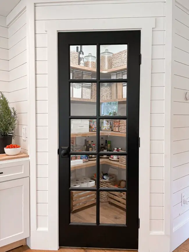 Striking Black Framed Glass Door Design