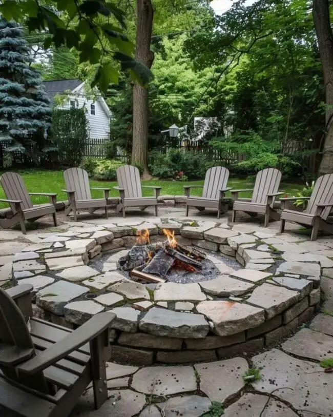 Timeless Stone Fire Pit Design