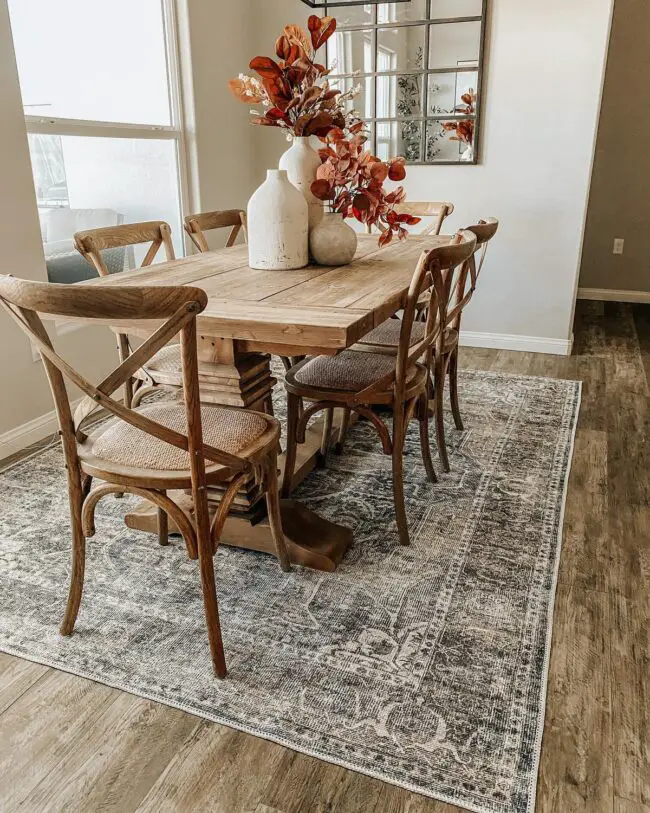 Rustic Chic Dining Area Setup