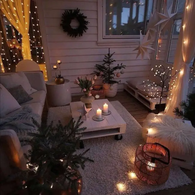 A Cozy Outdoor Spot for a Winter Evening