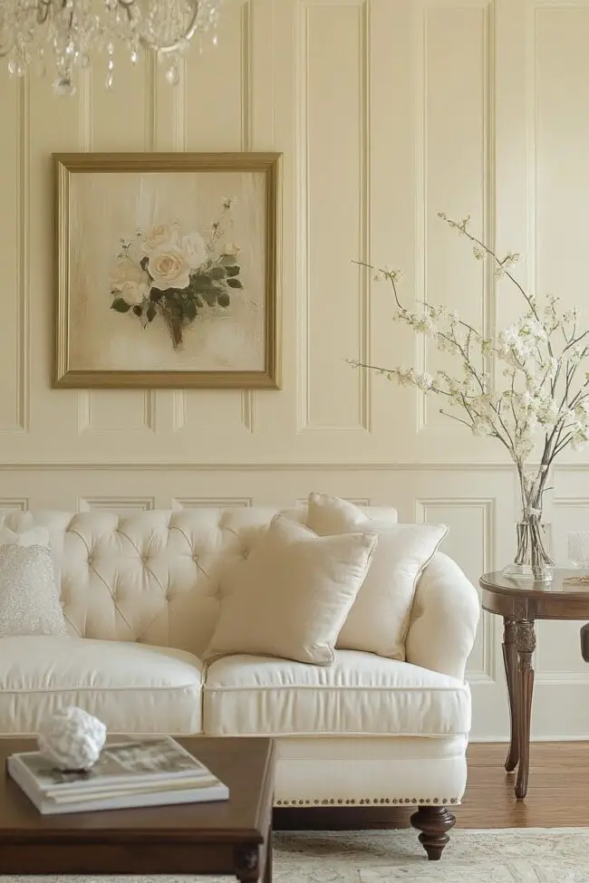 Creamy Elegance with Plush Accents