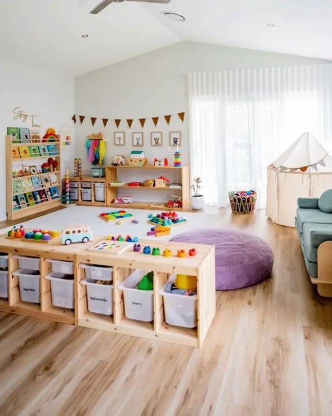 Montessori-Inspired Playroom for Creative Learning