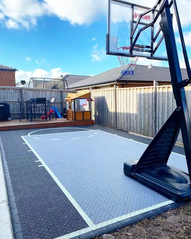 Neat Grey and White Compact Court