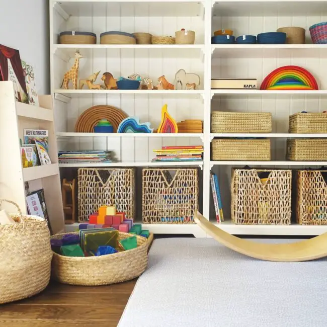 Brightly Colored Storage Baskets for Organization