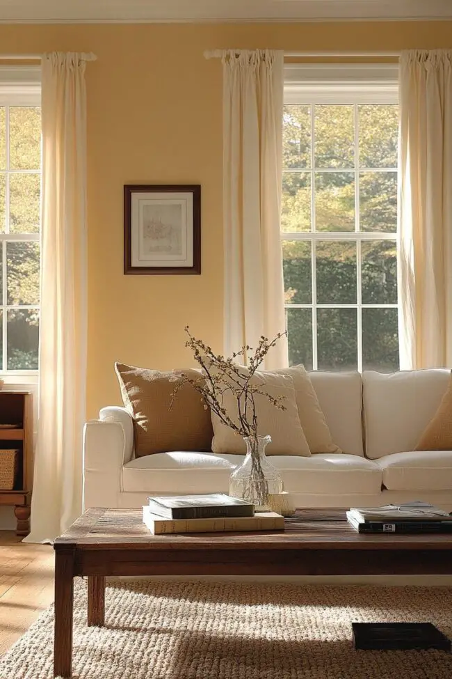 Calming Beige and White Living Room